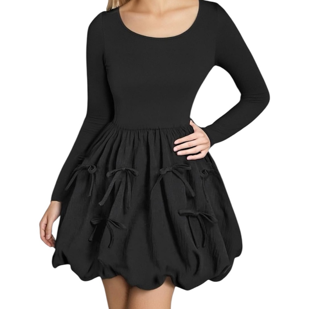 Rough Los Angeles Boutique Women’s Long Sleeve Mock Neck Mini Dress
